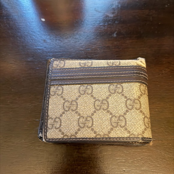Gucci Beige and Dark Brown GG Pattern Wallet - Picture 3 of 4